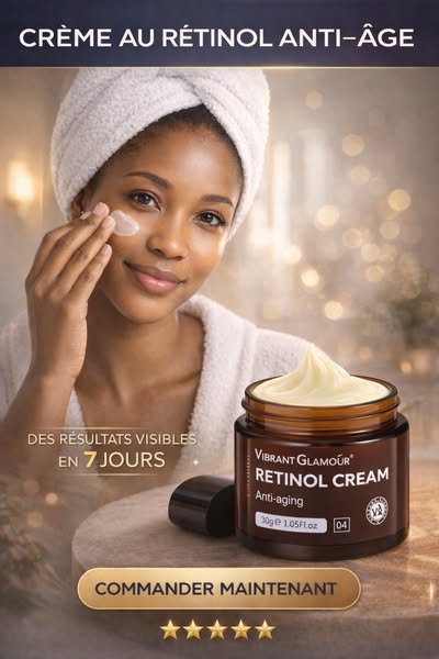 Crème Anti-Age contre les rides et le vieillissement conçu à base de Rétinol ✅