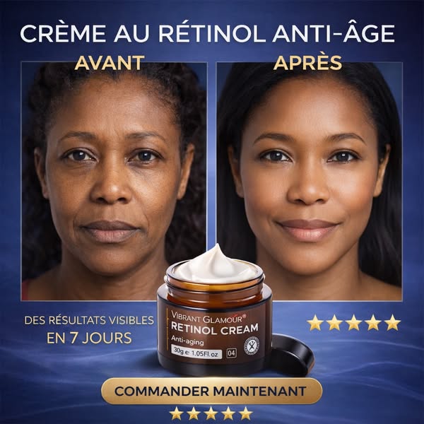Crème Anti-Age contre les rides et le vieillissement conçu à base de Rétinol ✅
